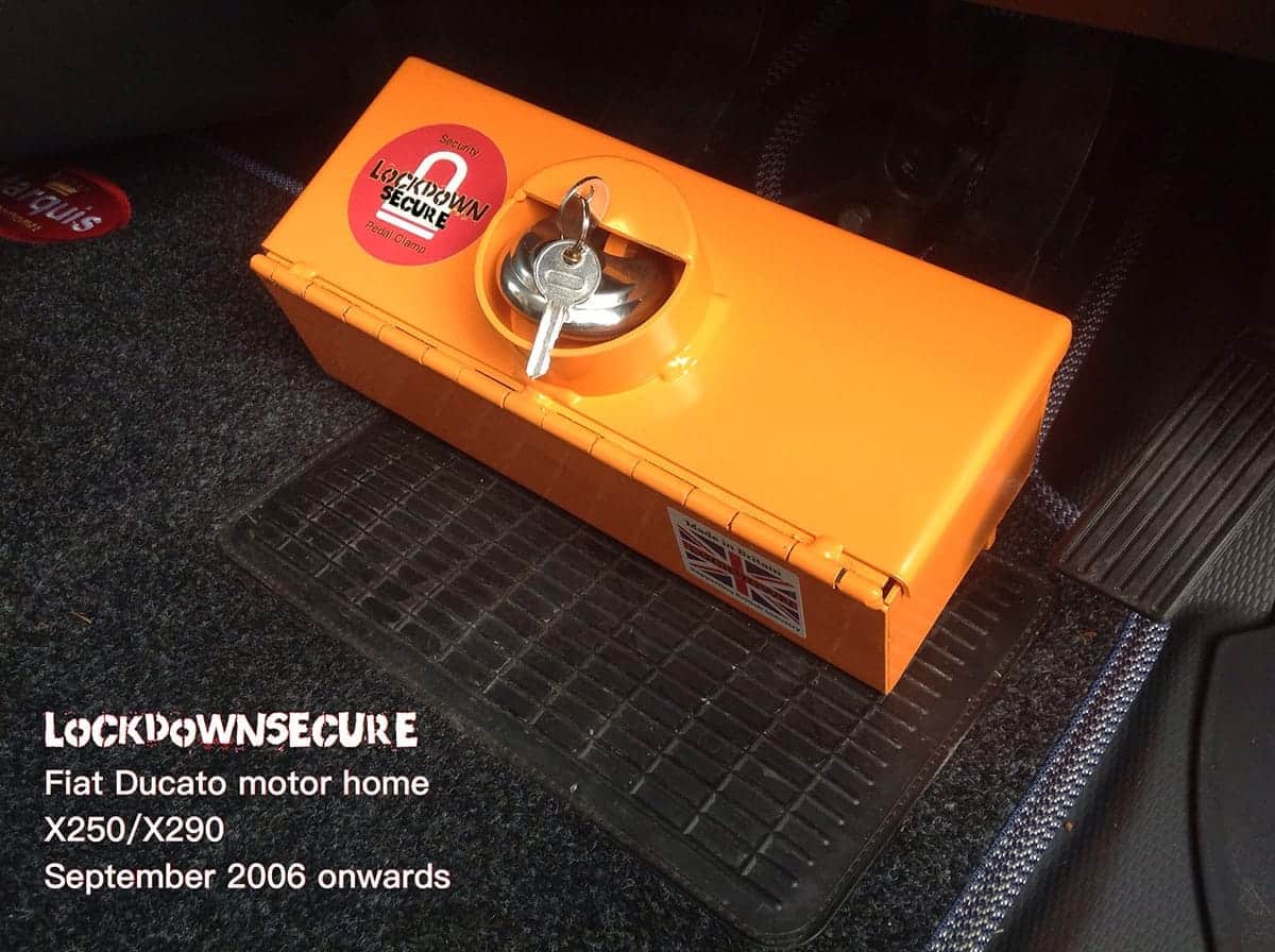 Fiat Ducato Motorhome Pedal Lock Manual gearbox Lockdown Campervan